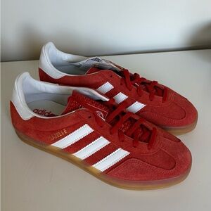 Adidas Gazelle Red and White Sneakers
